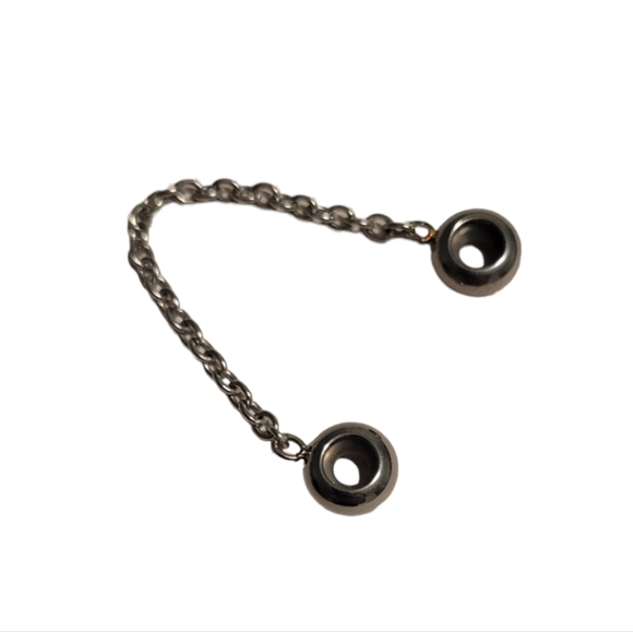 Silver Stainless Steel Safety Chain for Charm Bracelets 1.65" - 2.15" Lengths - Picture 4 of 5